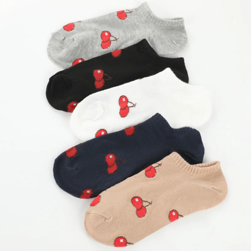 ถุงเท้าข้อสั้นพิมพ์ลายเชอร์รี่ - No Show Sock Women บทวิจารณ์และราคา