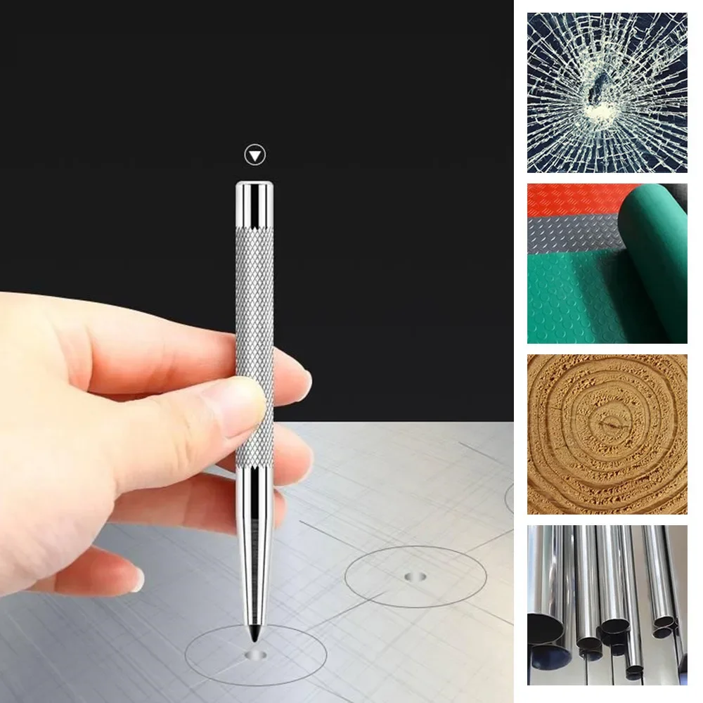 Marking Center Punch Tools Drill Bit Automatic Center Pin Punch Anti Slip Knurling Handle Steel Spring Loaded Loaded Metal Drill