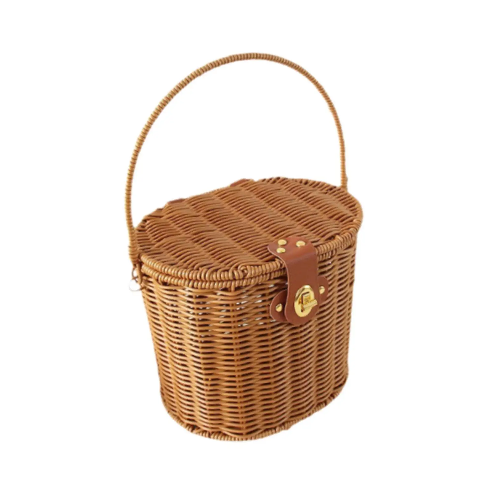 Picnic Basket Rustic Decorative Lightweight Farmhouse Toiletries Holder Shopping Basket for Egg Craft Supplies Snacks Toiletries