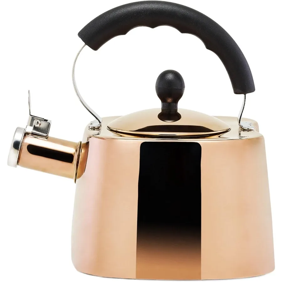 

Old Dutch DuraCopper Europa Tea Kettle 1.7 Qt. 1.6 L 1.7 quart 1.6 L Ideal for Home Brewing and Kitchen Use Durable Copper Fini