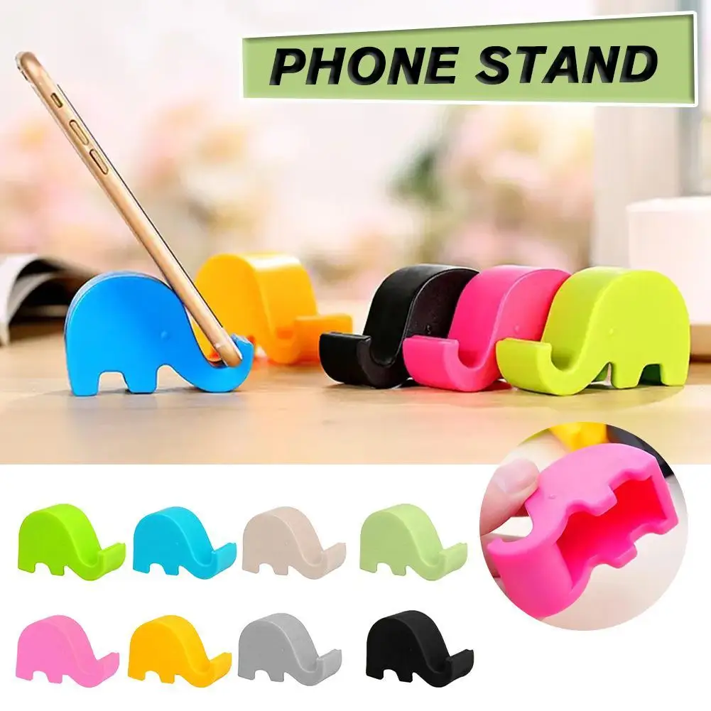 Mobile Phone Holder Lovely Elephant Desk Mounts Plastic Stand For Cell Phone Tablet Universal Eco-friendly Stable Stand Portable