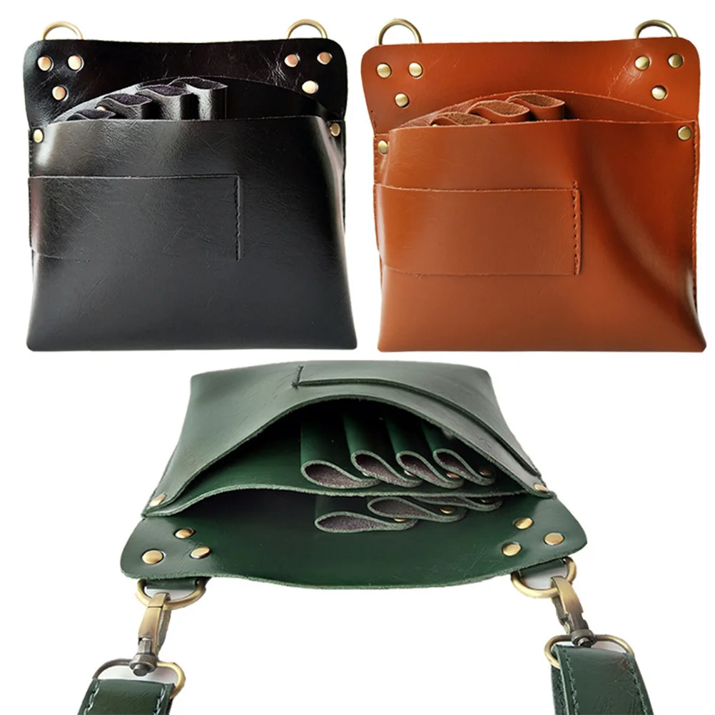 

Black Durable Hairstylist Tool Holder Waist Bag Pouch Scissor Organizer Salon Essential Combs Brushes Clips Carrying Case