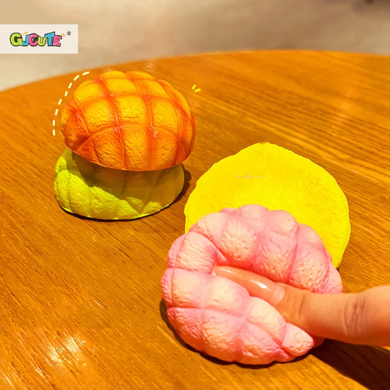 1Pc Random Color Cute Slow Rising Squishy Bread Oversized Pineapple Bun Stress Relief Toy Prank Decoration Gift