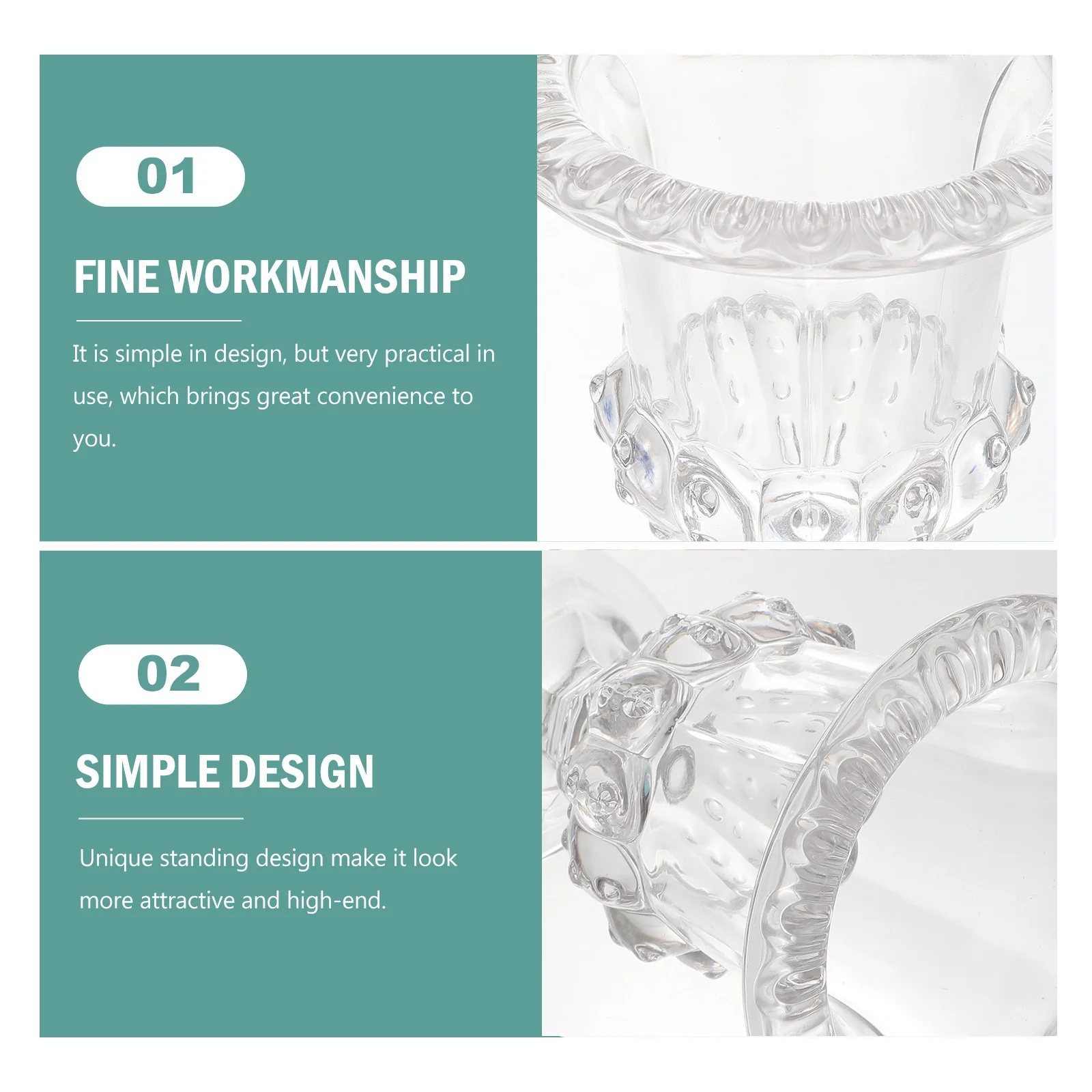 

1Pcs Fruit Cake Plate Crystal Glass European Style Decorative Snack Storage Display Refreshment Tray European Style Plate