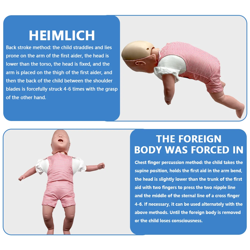 Baby Infarction Model Human Infant Airway Obstruction Heimlich Medical CPR Training Manikin