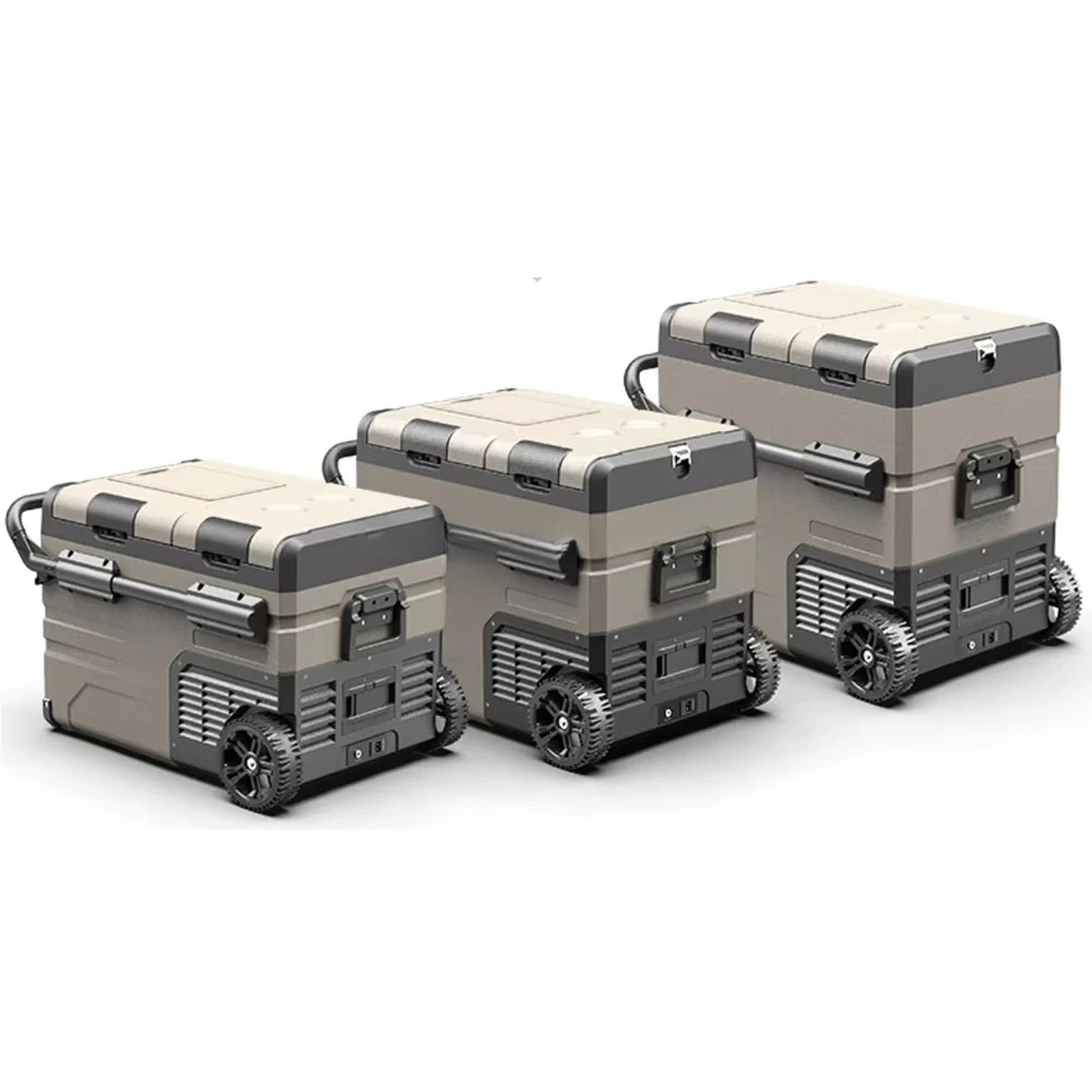 Outdoor Camping Fridge DC12V/24V 220V Car Home Use Portable Fridge Freezer Refrigerator Rv 45L With Battery Available