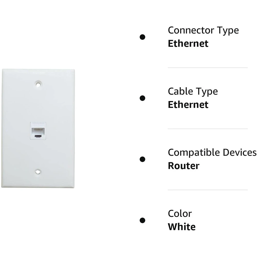 ZoeRax Cat 6 Ethernet Wall Plate, Ethernet Wall Plate Female-Female Removable Compatible with Cat6/5/5e Ethernet Devices -Blue