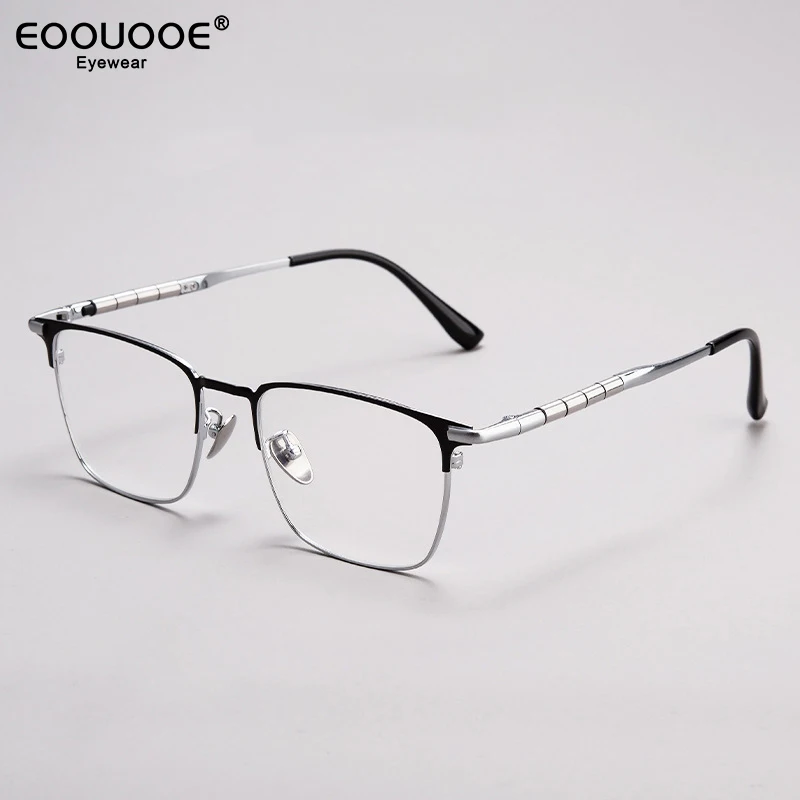 

New Square Glasses Frame Men Myopia Hyperopia Prescription Lenses Eyeglasses Titanium Design Optical Eyewear Relaxed Design