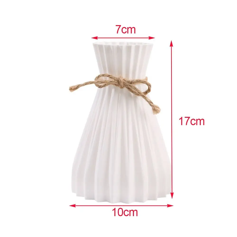 New Anti-Ceramic With Rattan Ceramic Flower Pot Imitation Ceramic Simplicity Flower Vase Plastic Flower Vase