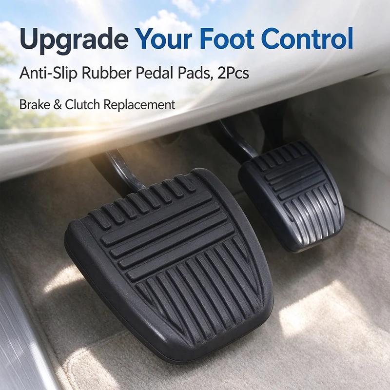 2PCS 31321-14020 31321-14010 Car Clutch Brake Pedal Rubber Pad Cover For Toyota 4Runner Camry Celica Land Cruiser Paseo RAV4