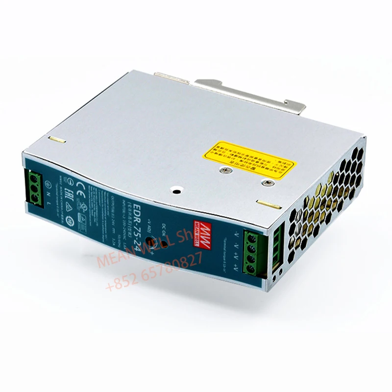 MEAN WELL 75W Single Output Industrial DIN RAIL EDR-75-12 EDR-75-24 EDR-75-48 Rail type switching power supply (Metal housing)