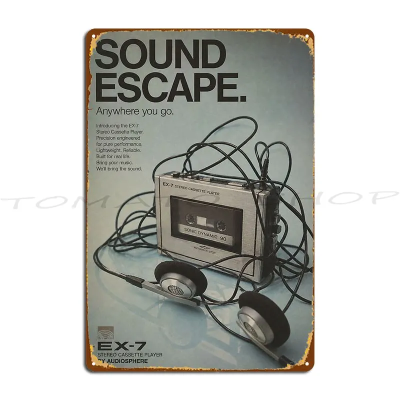 Vintage Audio Metal Sign Poster Wall Cave Kitchen Cinema Customize Tin Sign Poster
