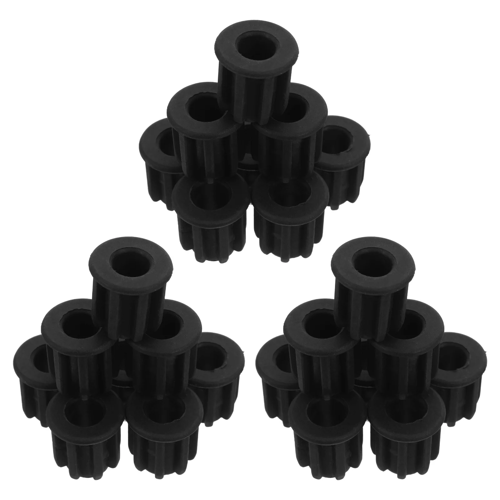 

30Pcs Office Chair Foot Caps Black Plastic Caster Sleeve Inserts Non-Skid Furniture Leg End Caps Floor Protection Chair