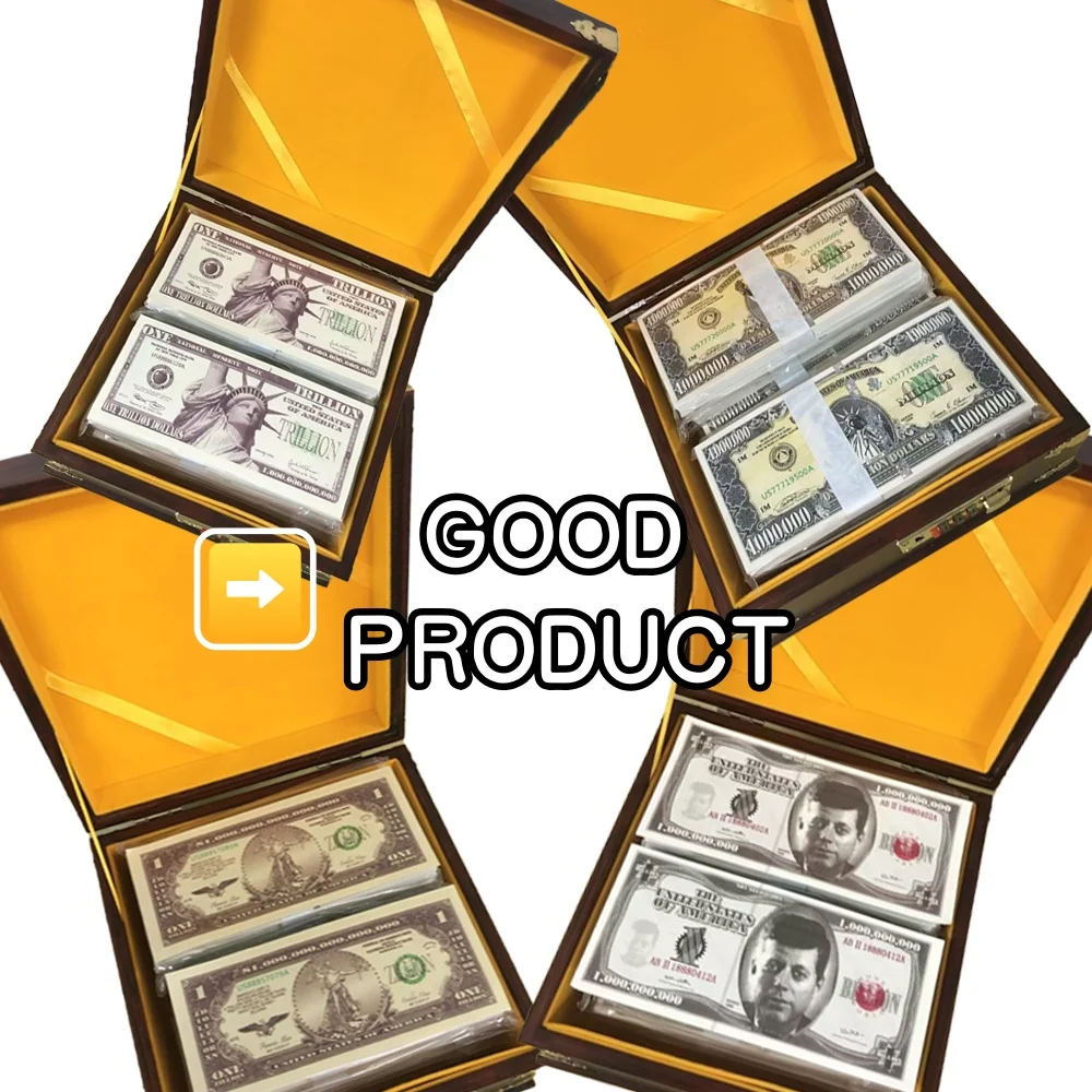 

America Banknote One Billion Dollars Banknote With Box US One Zillion Dollars Art Paper Banknote Souvenir Home Decorations