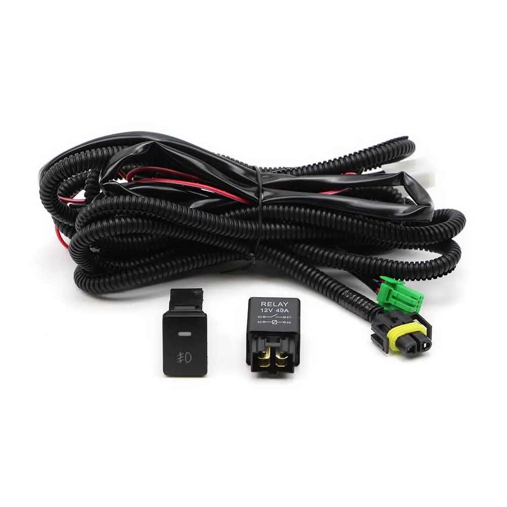 Arnés de cableado con relé y interruptor para luces antiniebla H11, para Toyota, Ford, Lexus, Jeep, Subaru, luces de trabajo LED, luces de conducción