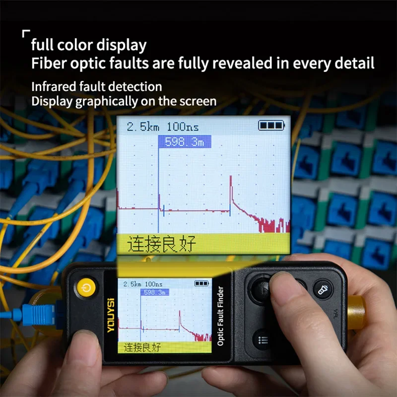 

New Mini OTDR Handled optical time-domain reflectometer, 20KM FTTB FTTH breakpoint tester Meter,YYS-DT500-10 Fiber Ranger