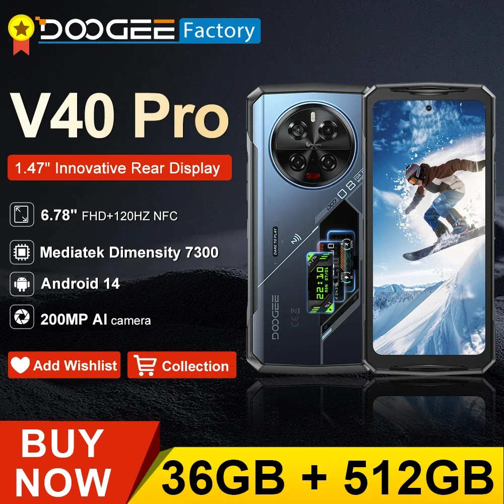 DOOGEE V40 Pro Rugged Phone 6.78