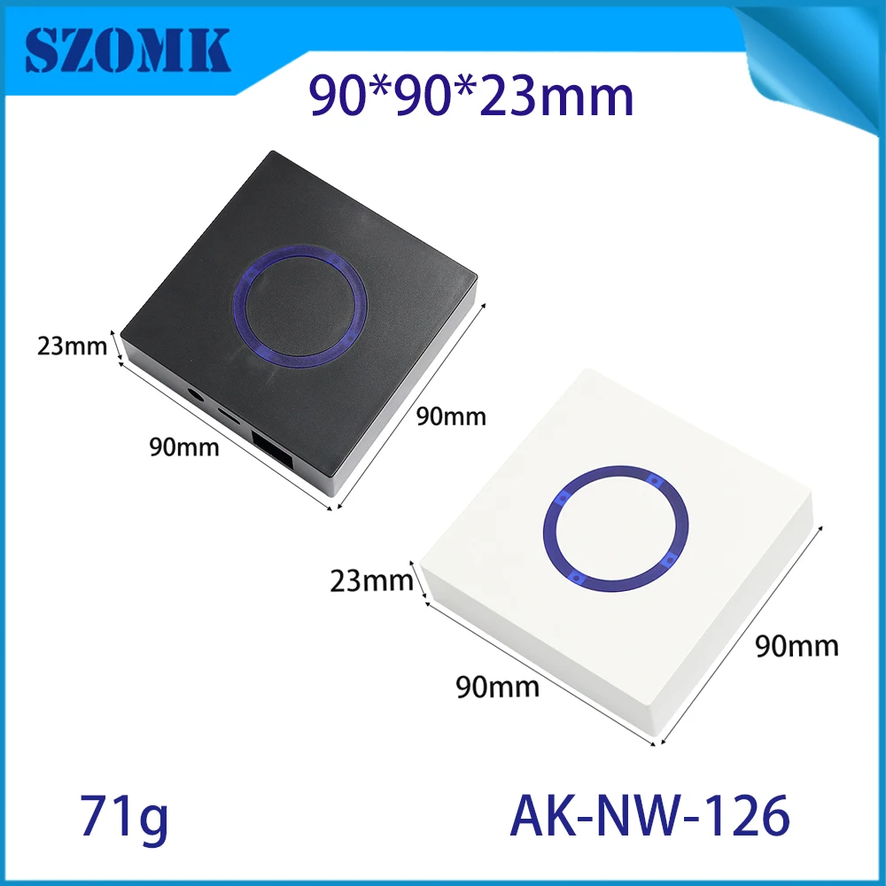 90*90*23mm Abs Plastic Ring Button Iot Housing Ceiling Smart for Bluetooth Gateway Controller Internet Things Iot Enclosure