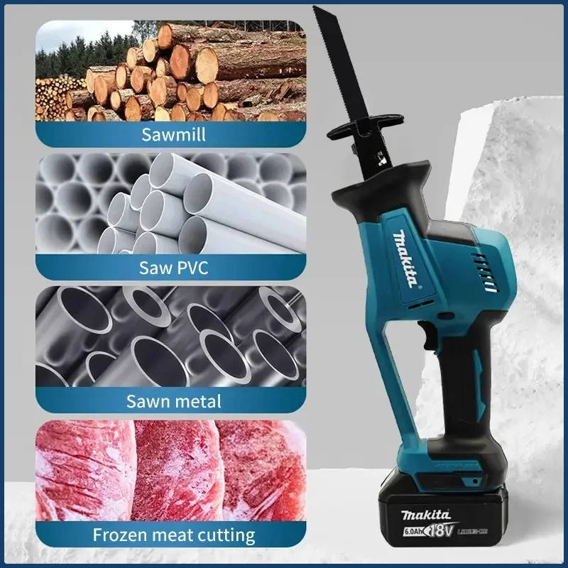 

Makita DJR189 Cordless Rechargeable Wood Metal Cutting Saw Brushless Electric Reciprocating Saw Portable Power Tools