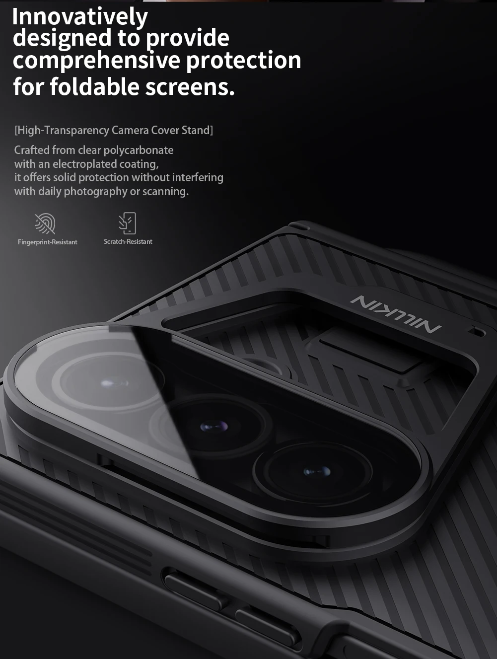

Для Samsung Galaxy Z Fold 7 5G Nillkin чехол Camshield Prop с пользовательской прозрачной подставкой для камеры S-Pen защитный чехол для телефона