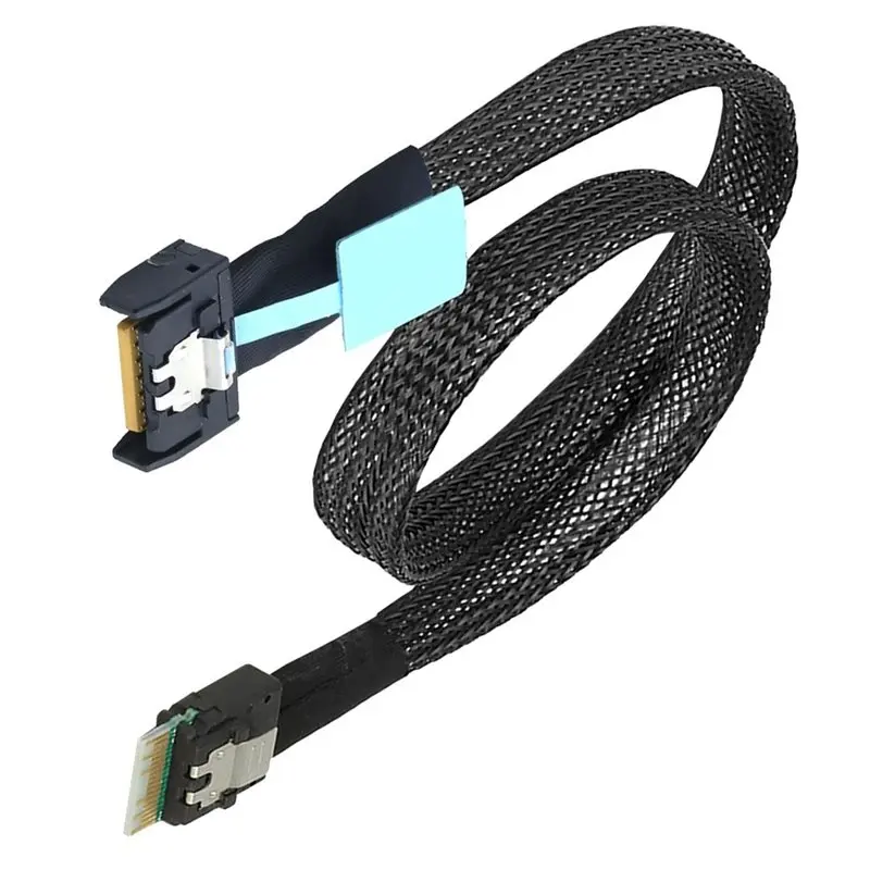 B03B-SFF-8654 4I To SFF-8654 4I Gen5 MCIO Slimline Server Data Cable Extender 0.8M Cable Assemblies
