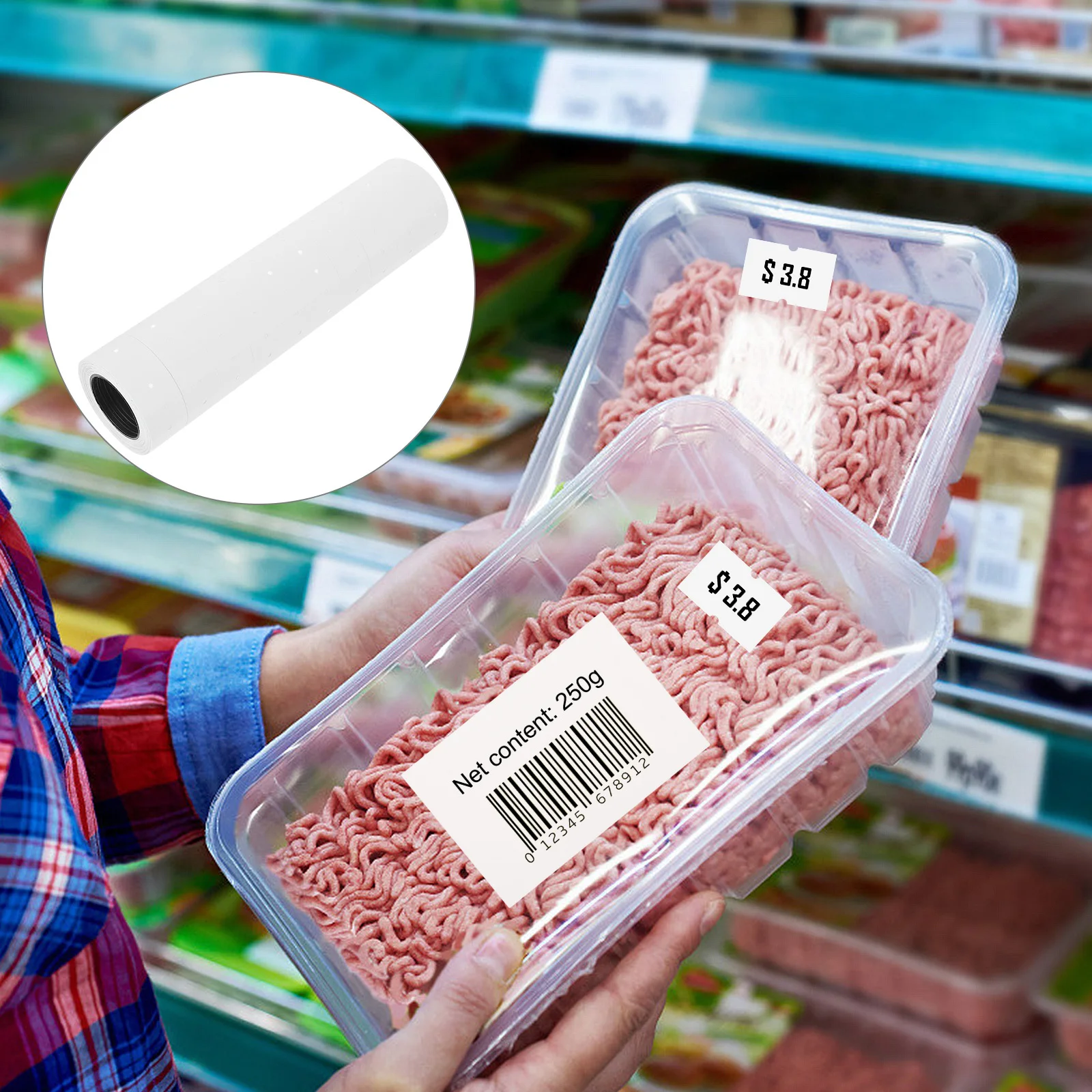 10 Rolls Price Tag Sticker Practical Label Paper for Product Identification Pricing in Various Industries