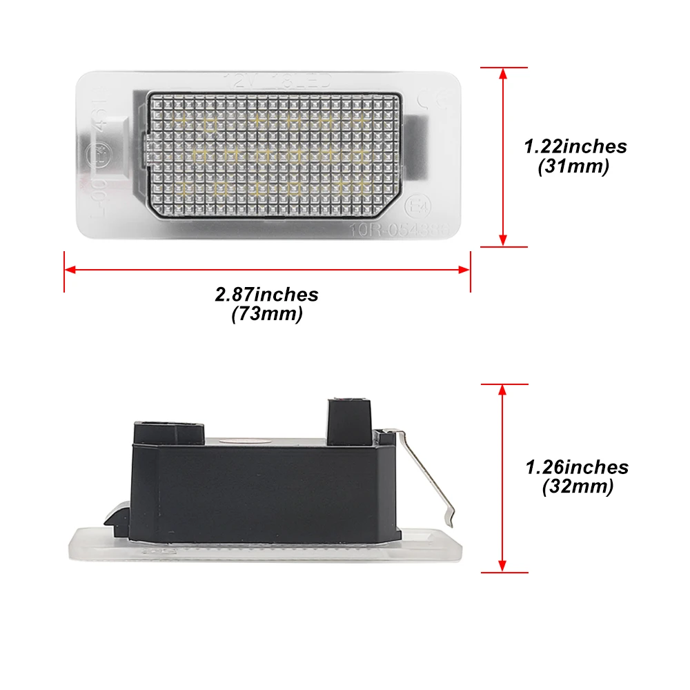 For Fiat 500X 2014 2015 2016 2017 2018 2019 2020 2021 2022 White SMD Canbus Rear Led License Plate Lights Auto Parking Tag Lamp image 2