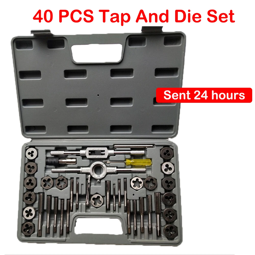 

40 In 1 Tap And Die Set M3-M12 Male Thread Female Screw External Thread Internal Tool Kit Mechanical Professional Hand Tools