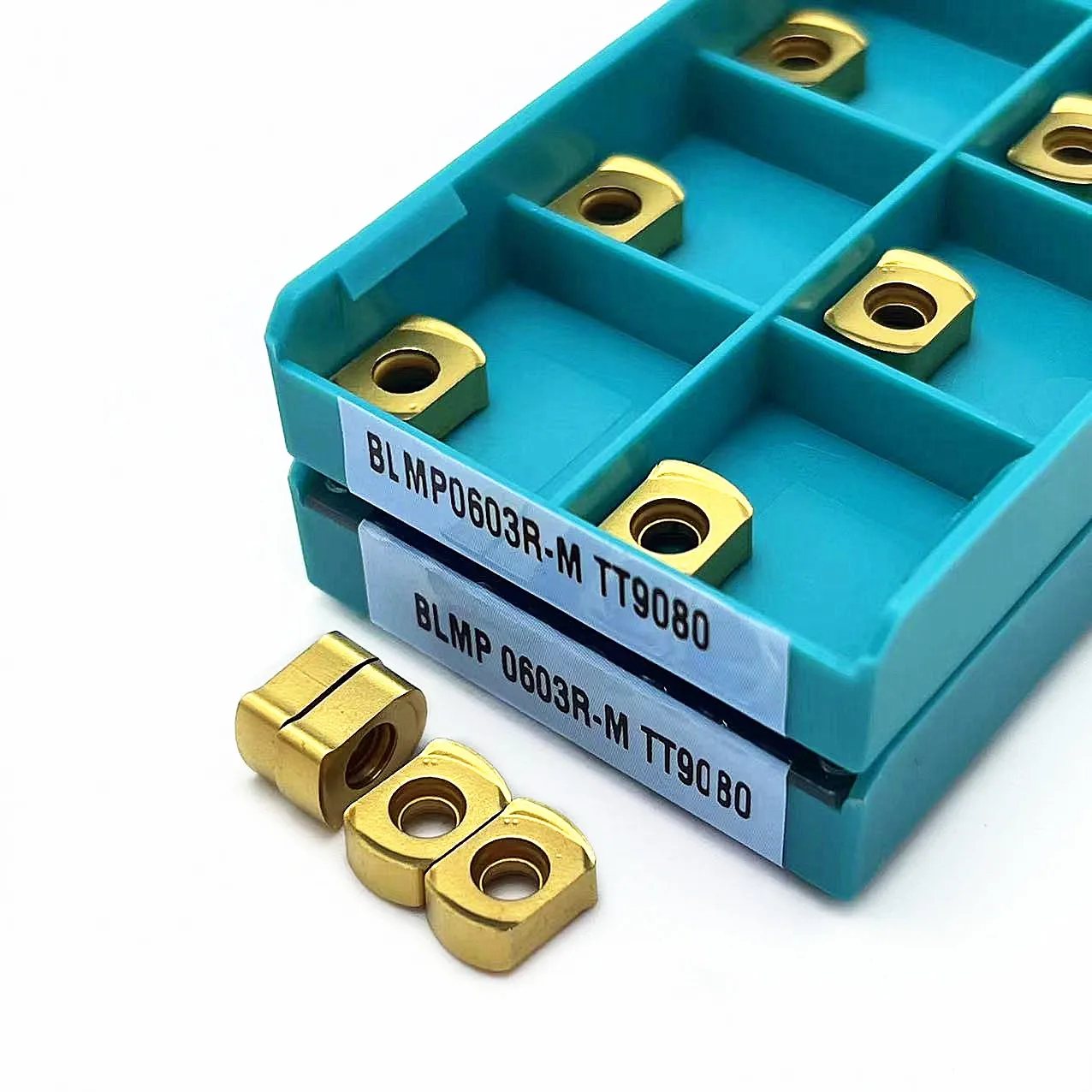 Inserto de carburo de 10 piezas, herramienta de piezas de torno CNC BLMP 0603R M TT9080, fresadora de alta calidad, doble cara, alimentación rápida BLMP0603R, 0603