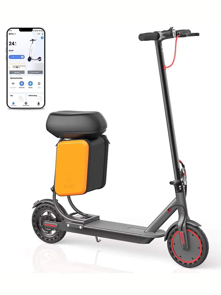 AOVOPRO TX01XB Elektroroller 36V 7,8AH Batterie 25KM Reichweite 8,5 Zoll pannensicherer Vollreifen E-Scooter 15 °   Wasserdichter IP65-Klapproller mit kostenlosem Sitz und hinterem Korb für Erwachsene