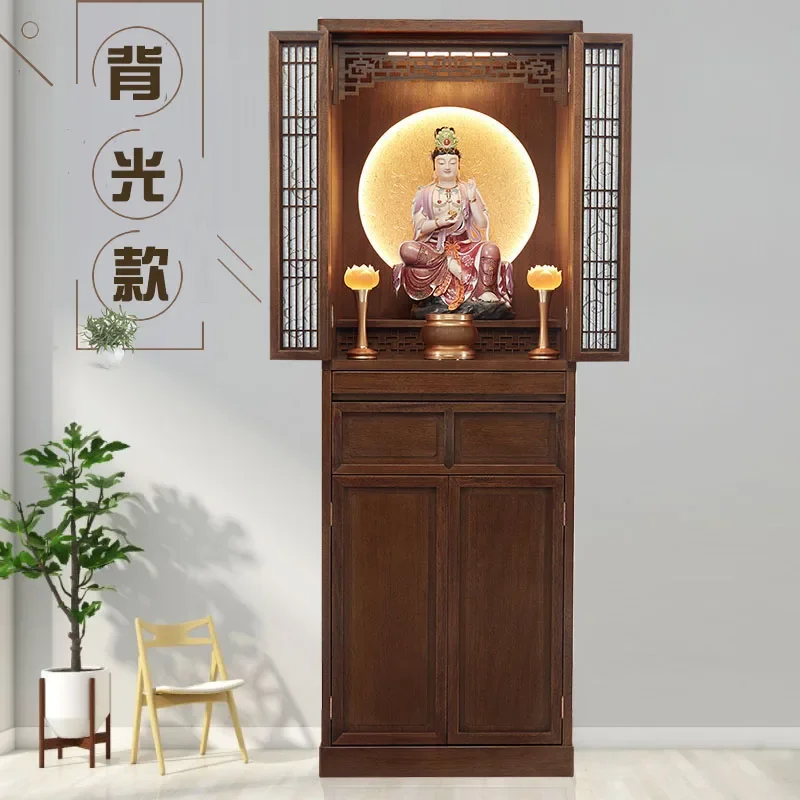 Shrine offering table Shrine, new Chinese vertical cabinet God of Wealth incense table, shrine Buddha cabinet Shrine offering