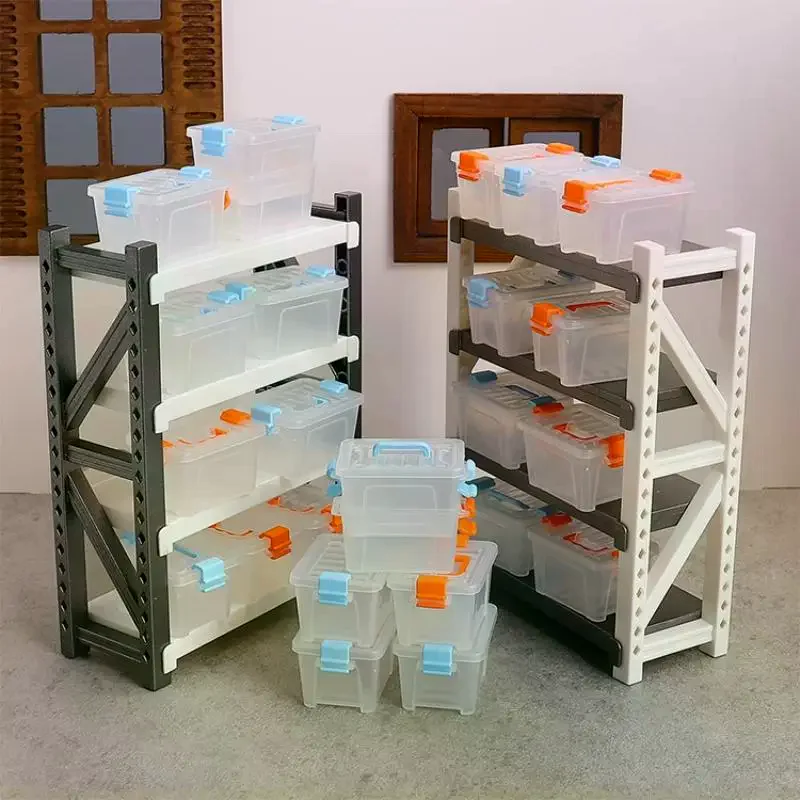 Mini boîte de rangement pour maison de poupée, 5 pièces, boîte à outils transparente, modèle de maison de poupée, décoration de maison, accessoires de décoration de Micro scène