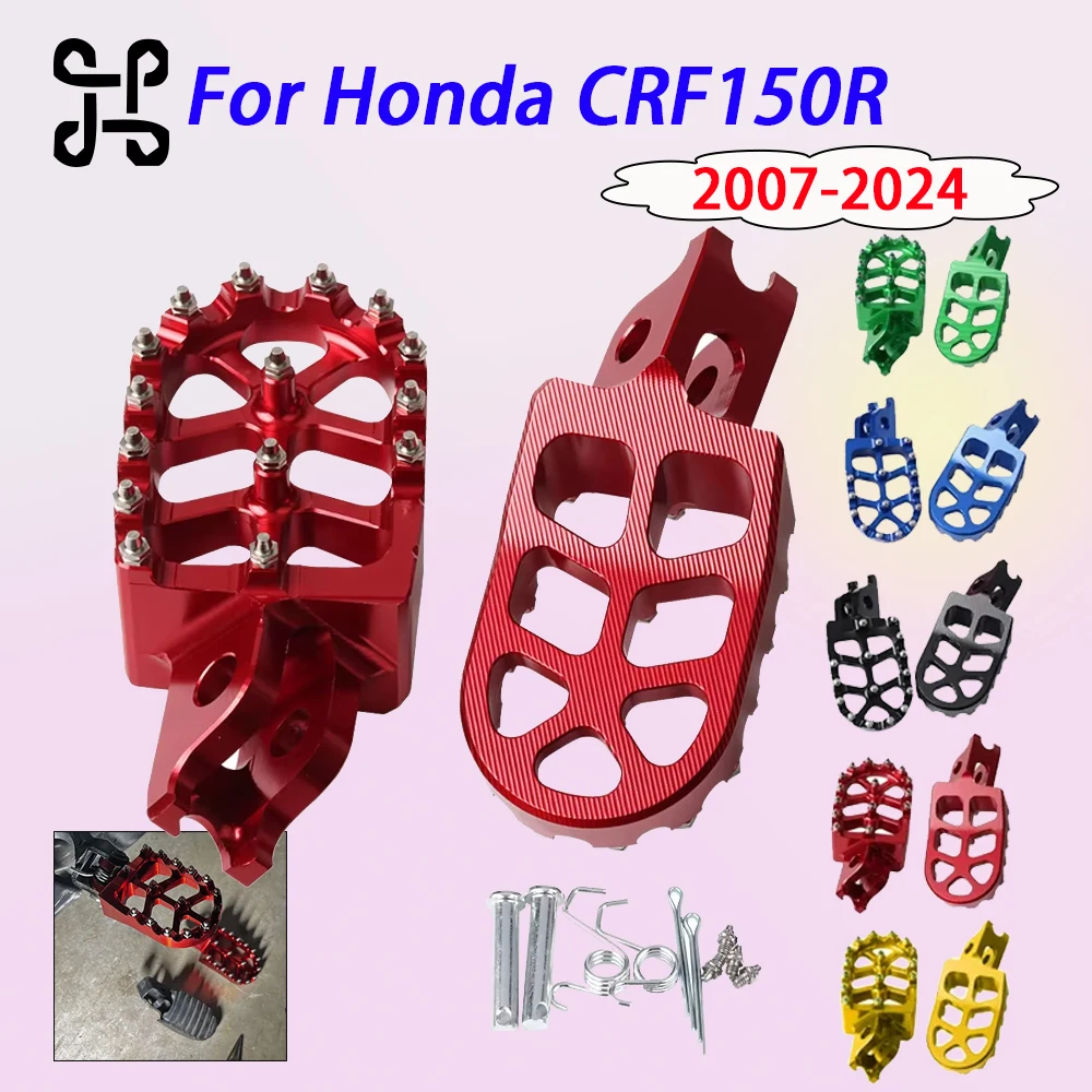 

For Honda CRF150R CRF 2007 - 2023 Foot Pegs Stainless Steel Footrest Pedals Non-Slip Off-Road Motorcycle Accessories Heavy Duty