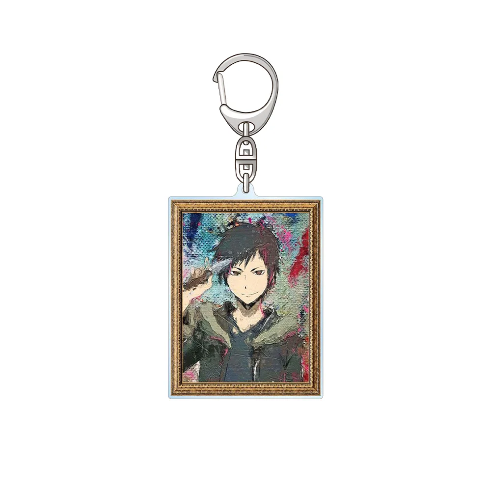 Izaya Orihara Shizuo Heiwajima Official square HD Characters Acrylic Keychain Bag pendant Bag Charm anime goods Fans Charm Gifts
