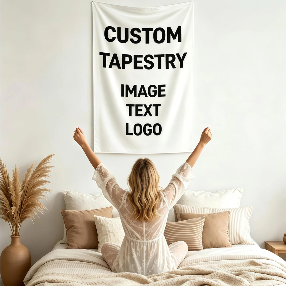 Custom Tapestry Personalized Photo Tapestry Wall Hanging for Bedroom, Living Room & Dorm Decor, Modern Home Wall Art