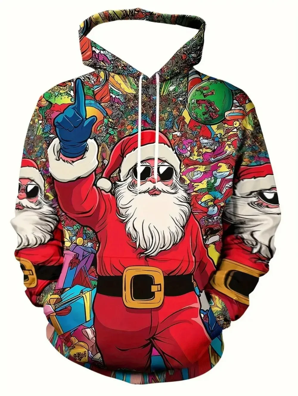 

Men's Clothing Christmas Santa Claus 3D Print Hoodies for Man Y2k Clothes Retro Autumn Pullover Sweatshirt Holiday Clothing Tops