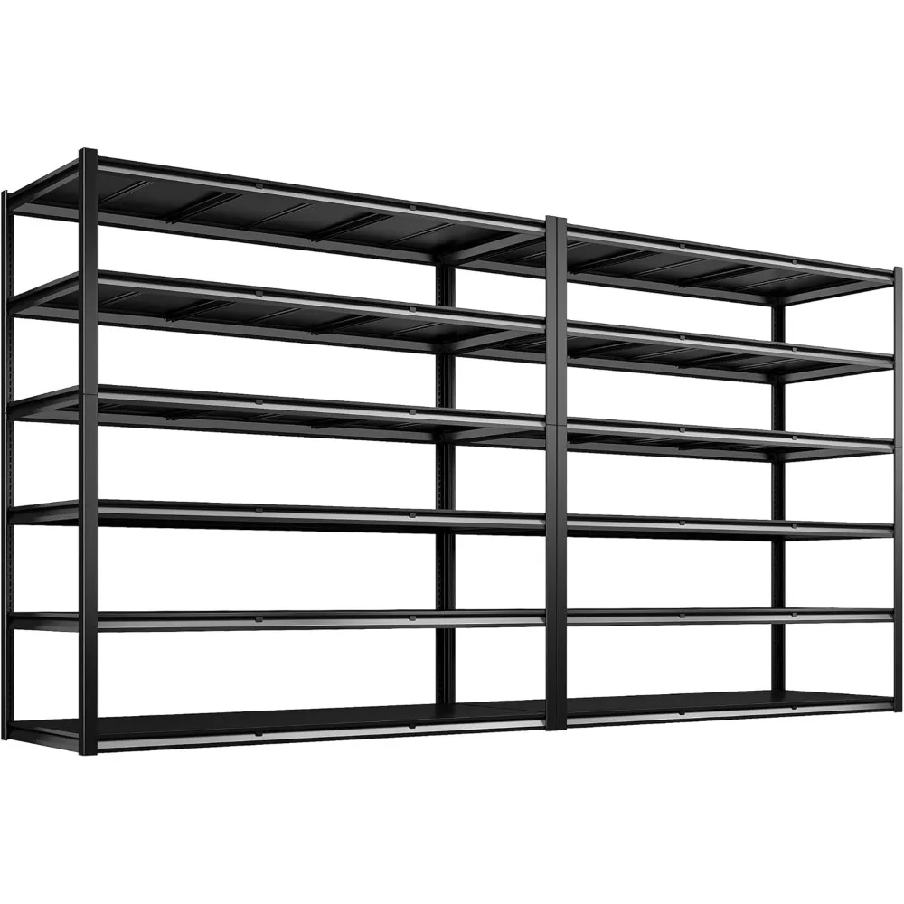 

Storage Shelves, 3500 LBS,Heavy Duty, Adjustable,Garage,Warehouse,60 "W X 24 "D X 84 "H,2Pack,6 Tier Garage Shelving