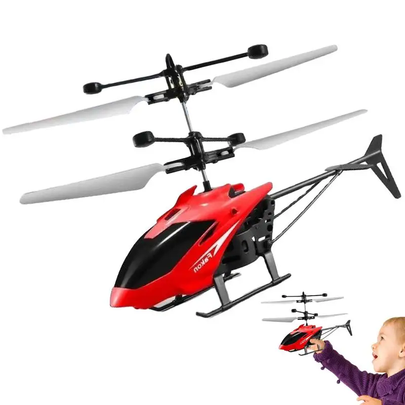 Novelty Kids Aircraft Toys Induction Hover Helicopter Toy High-Tech Hand-Controlled Drone Interactive Dual Wing Outdoor Gift