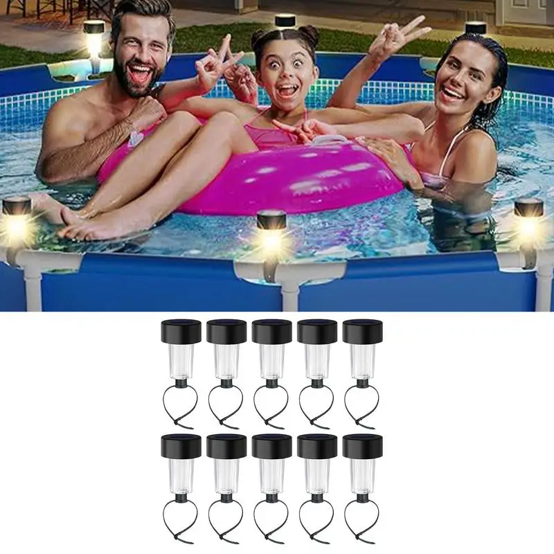 

Solar Pool Light Suitable For Framed Abovee Ground Pool Waterproof Night Lights Outdoor Swimming Pool Fence Decoration Accessory