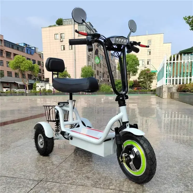 

Electric tricycle 12-inch new men's and women's adult light scooter folding mini battery car