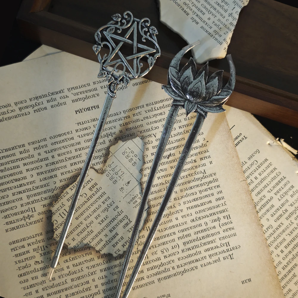 فاسق نمط المتخصصة شخصية مضلع ستار ليف على شكل لوحة الإناث دبوس الشعر الرجعية الراقية يشعر مأدبة موضة أغطية الرأس #6