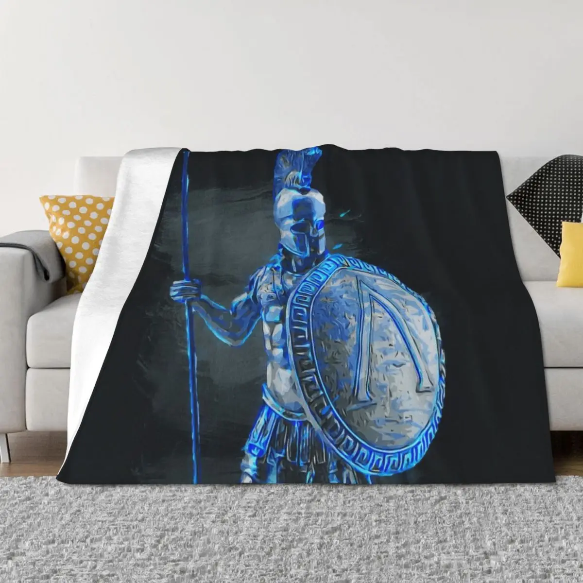 

Ancient Warriors, Spartiates Throw Blanket Warm Sofa Throw Luxury Brand Hair Blankets
