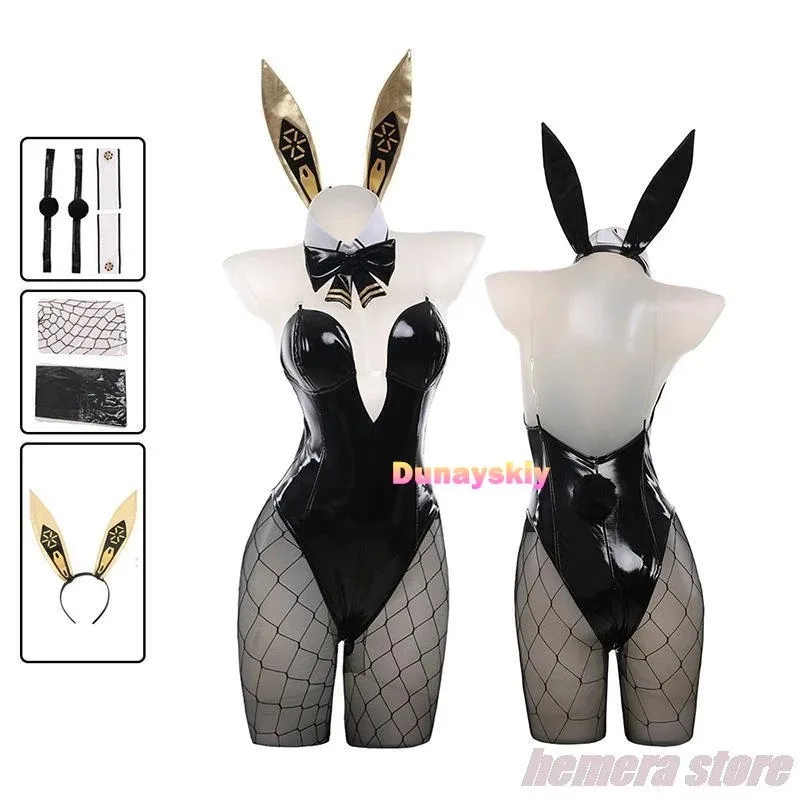 

ss13NIKKE The Goddess Of Victory Cosplay Bunny Girl Blanc Noir Fantasia Costume Sexy Uniform for Girls Women Halloween Disguise