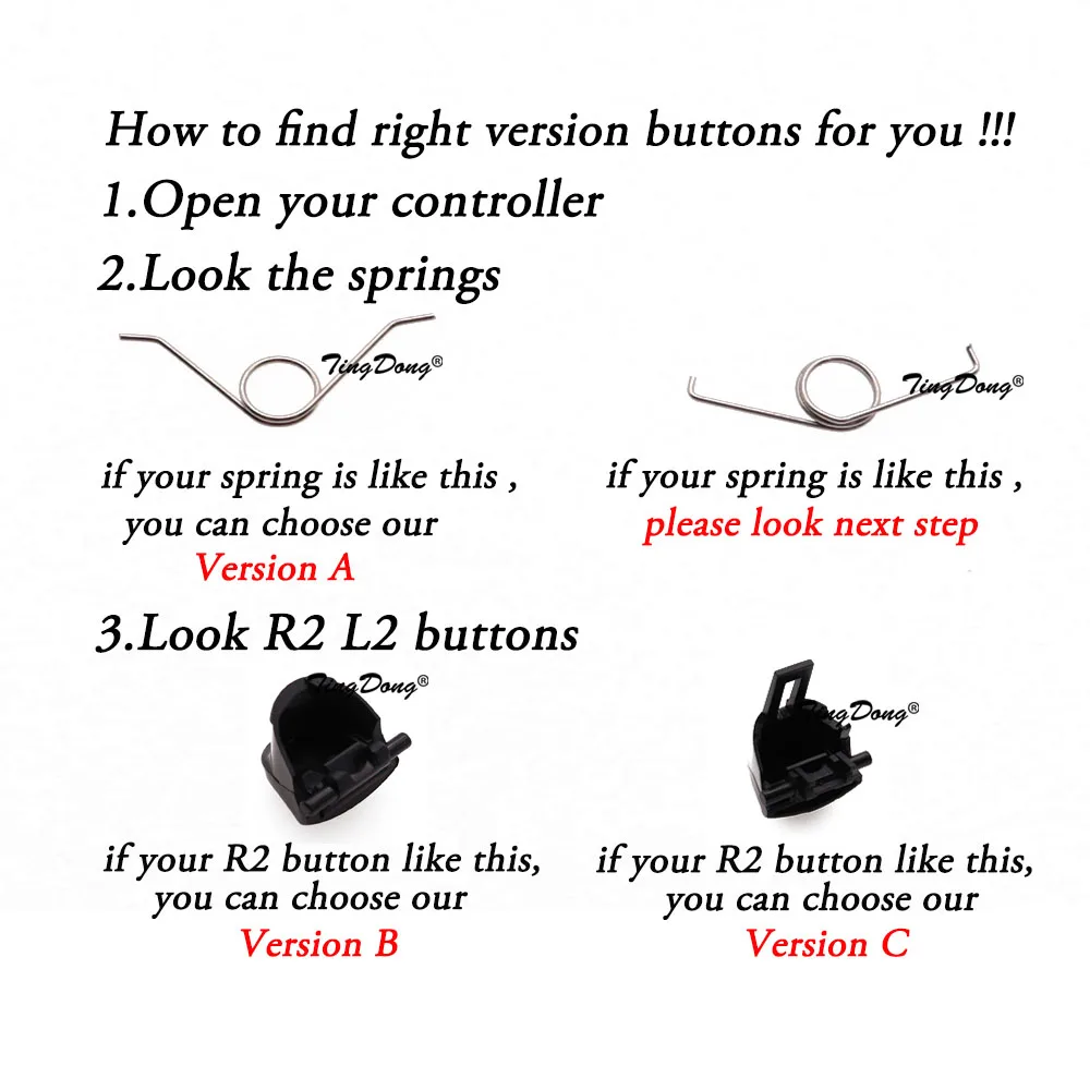 Сменные детали для контроллера Sony PS4 Pro Slim L1 R1 + L2 R2