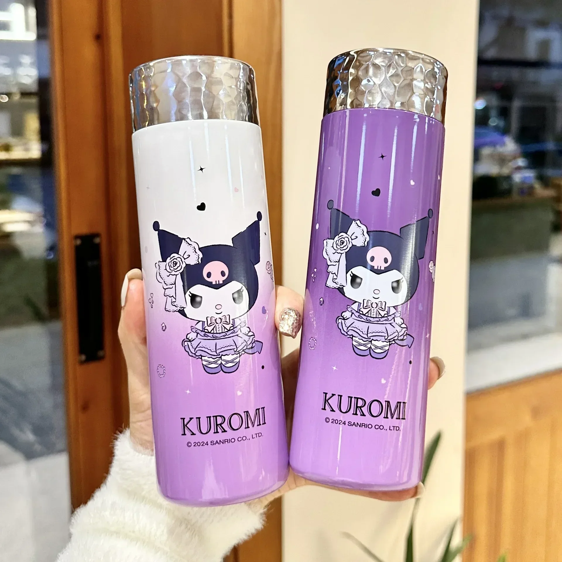

Sanrio Kuromi Children's Boy Girl Pupil Go To School Vacuum Flask Stainless Steel Water Bottle with Direct Drinking Thermos Cup