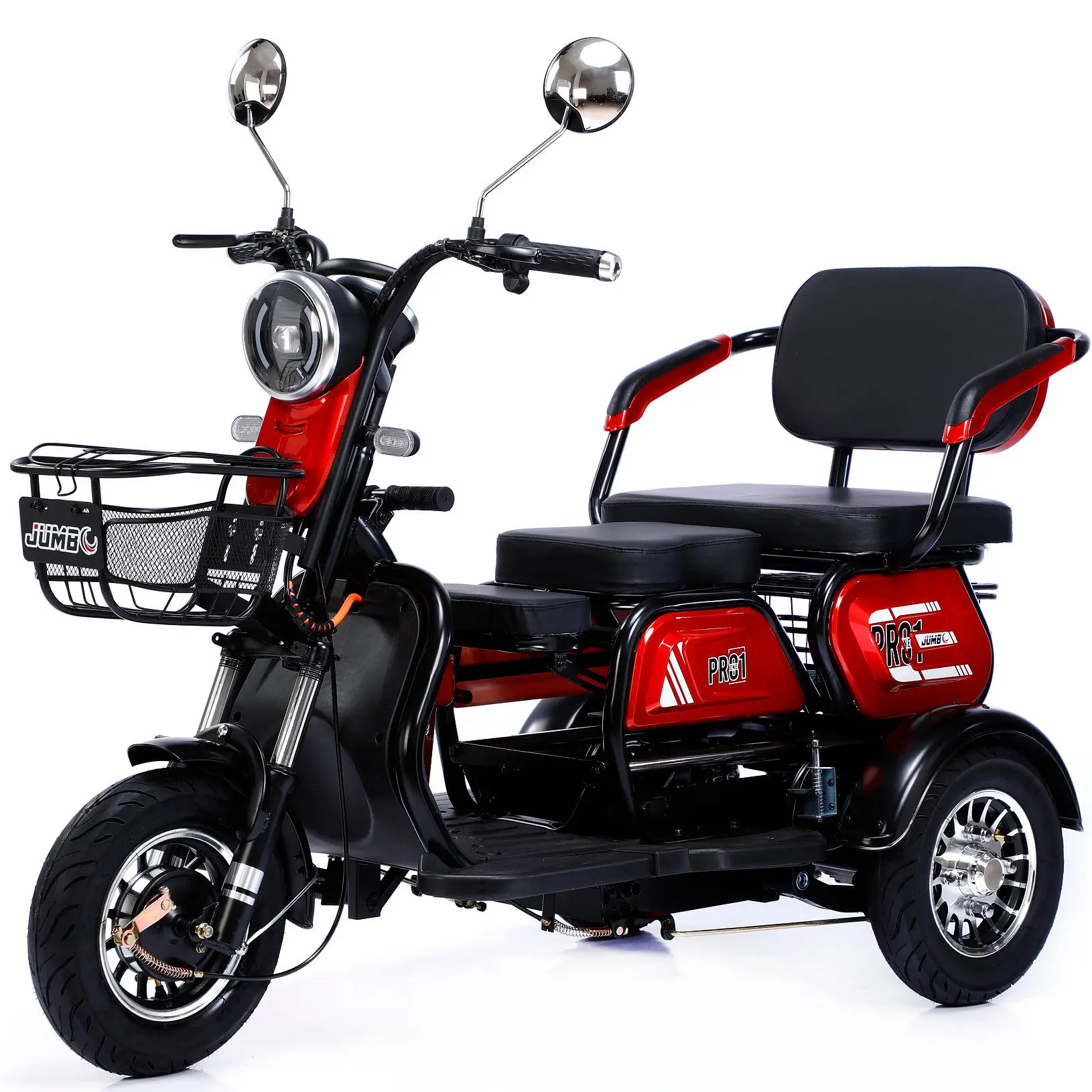 

800W electric tricycle household small scooter three-seat adjustable electric tricycle