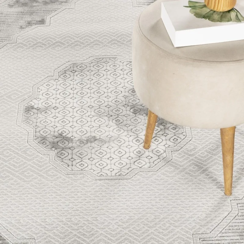 Geometrix GC_DIM1004 Серый 5 футов 3 дюйма. x 7 футов, 3 дюйма. Зональный коврик