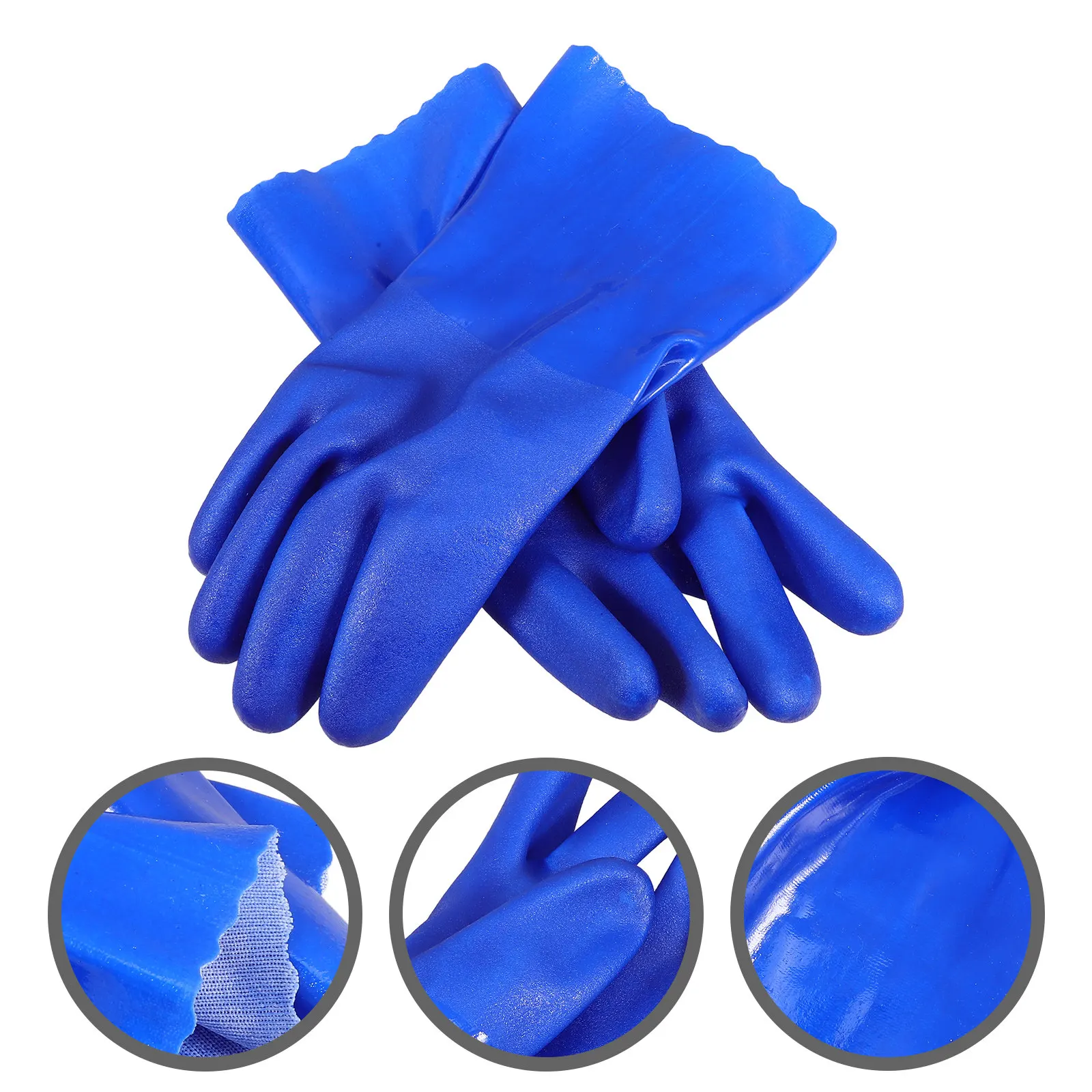 

1 Pair Thickened Oil Resistant Work Gloves Mens Protective Splashproof Slip Resistant Outdoor Working Gloves for Men