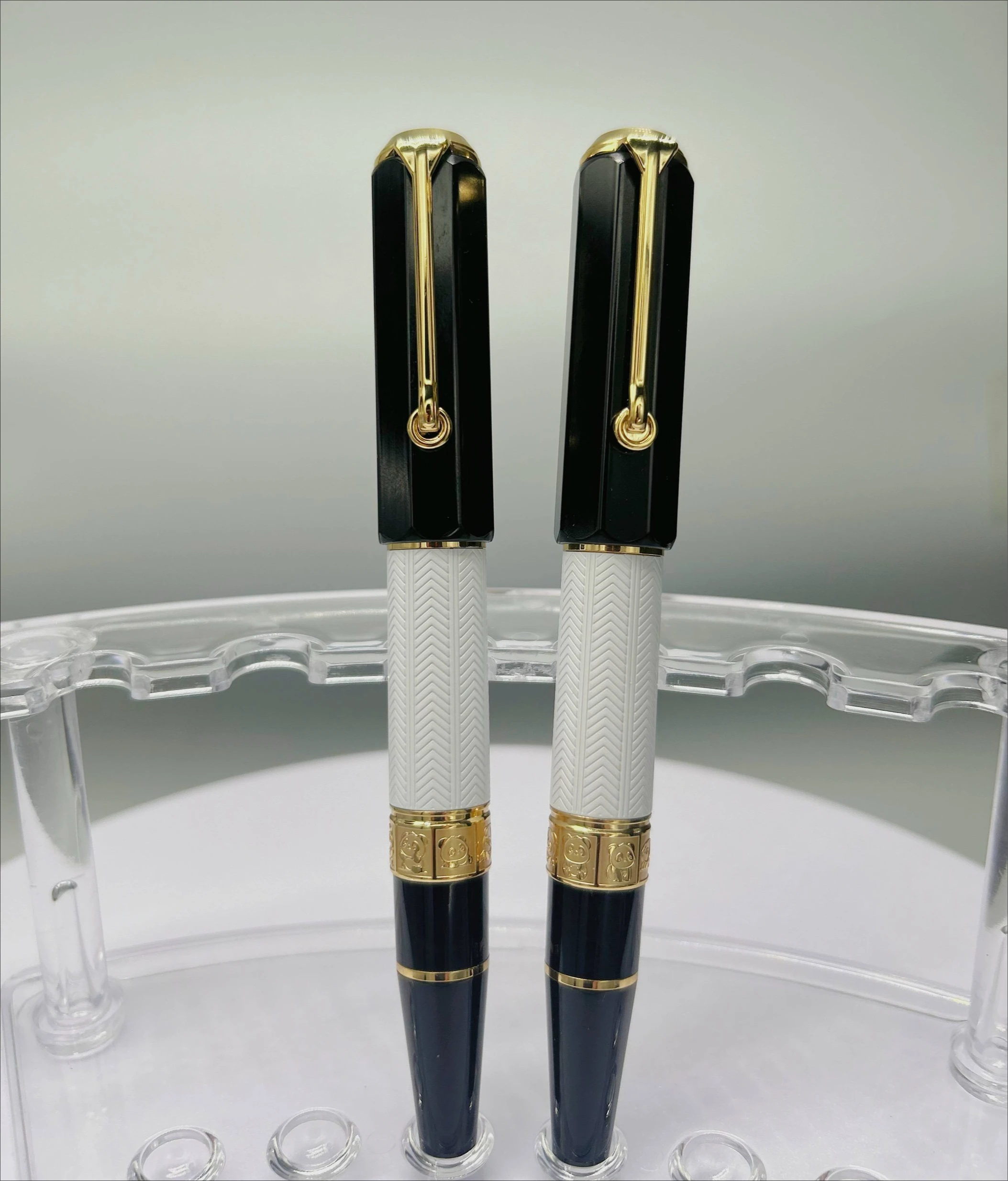 

LEMON M5 Fountain Pen Piston High-end Acrylic Writing Ink Pen Panda Pattern Blade EF F Nib Business Office School Supplies Gift