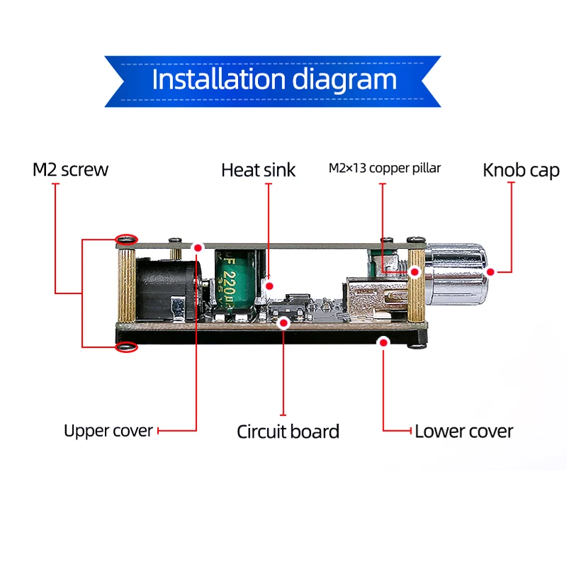 2*50W Bluetooth 5.0 Power Amplifier Class D Audio 10W~200W HiFi Stereo Wireless Music Player Mini USB Sound Card App Digital AMP